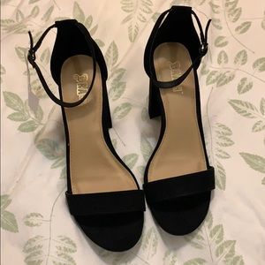 Black block heels